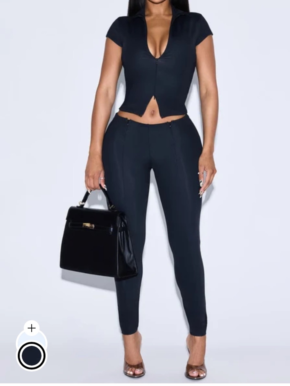 Dixie Double Lined Black Pant Set - Sleek Women’s Jumpsuit Style